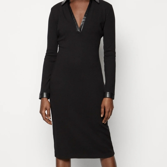 GUESS YASMINE KNIT FITTED DRESS MIDI SIZE SMALL NWT - Picture 3 of 7